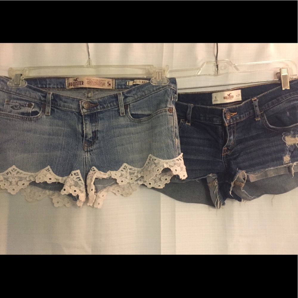 Two size 5 Hollister shortie shorts